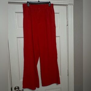 Bright Red Wide-Leg trousers